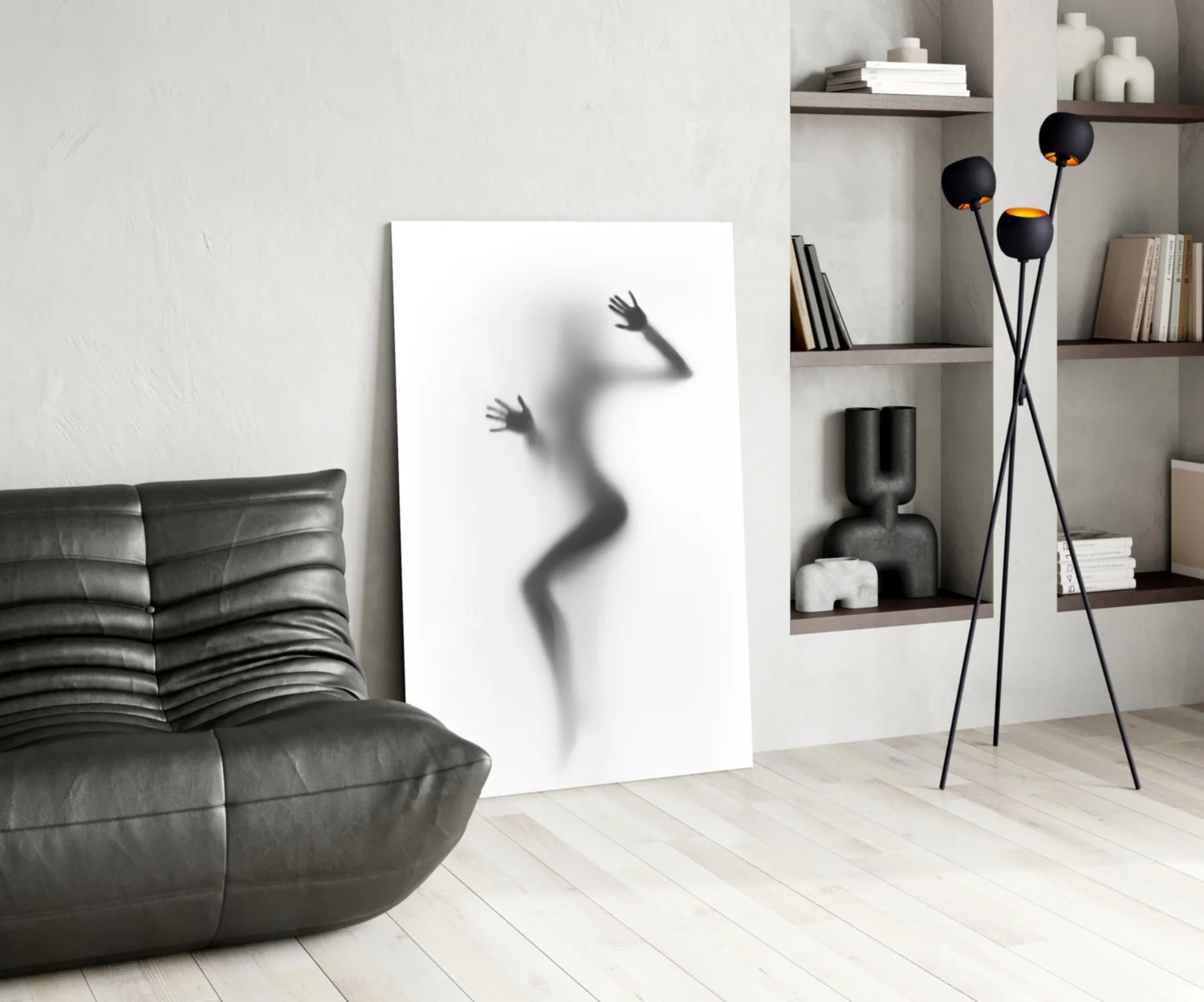Woman Shadow Glass Wall Art - Image 5