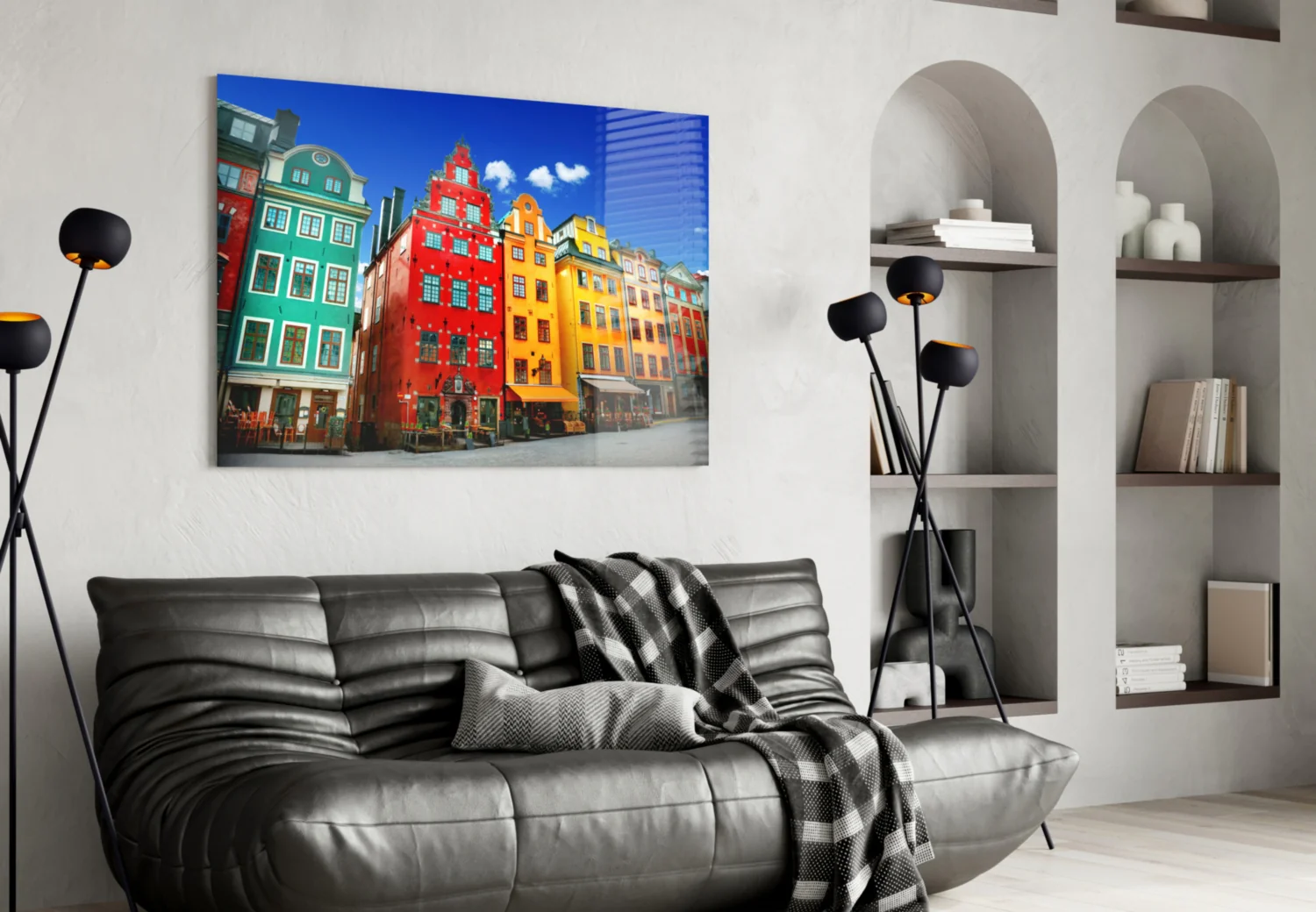 Stockholm House View Glass Wall Art - Image 4